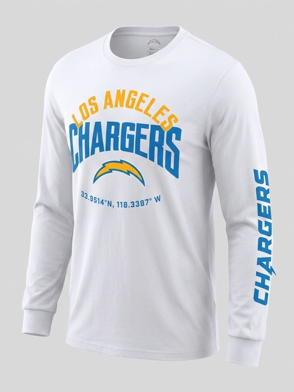 NFL Los Angeles Chargers Long Sleeve T Shirt Men’s 2XL White G-III NWOT